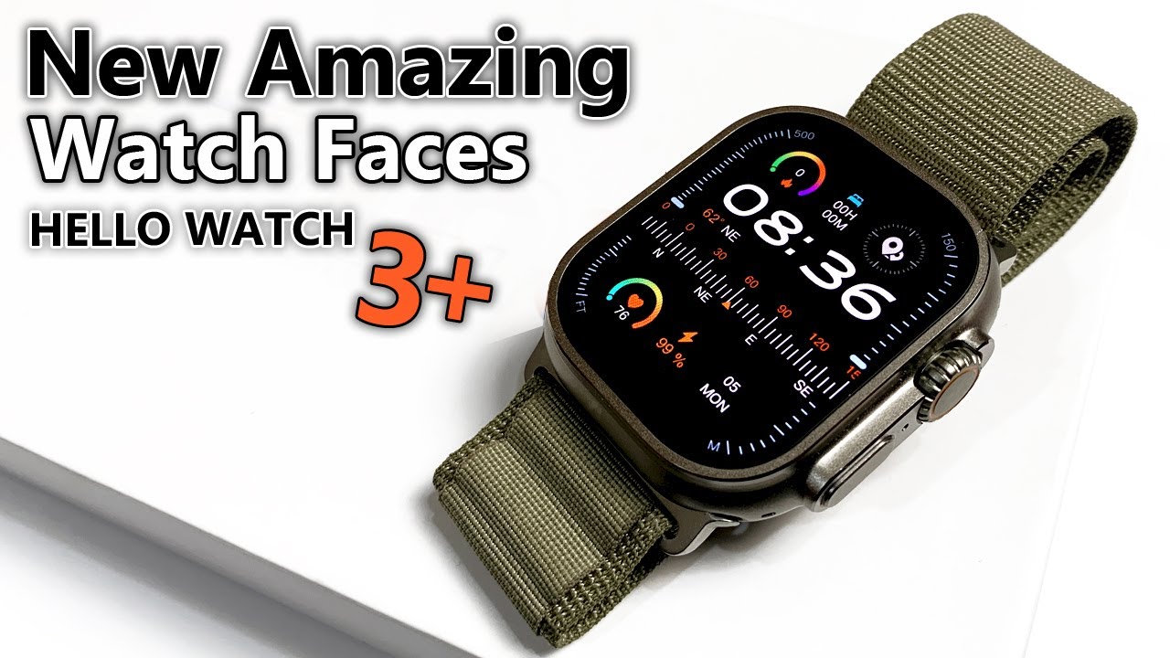 Hello Watch 3 Plus SmartWatch - New Amazing Watch Faces with New Features! Best Sport SmartWatch!