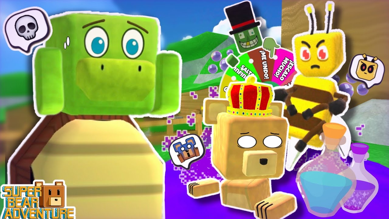 ¡¡LA RULETA ME ELIGE POCIONES EXTRAÑAS!!💀 //Super Bear Adventure