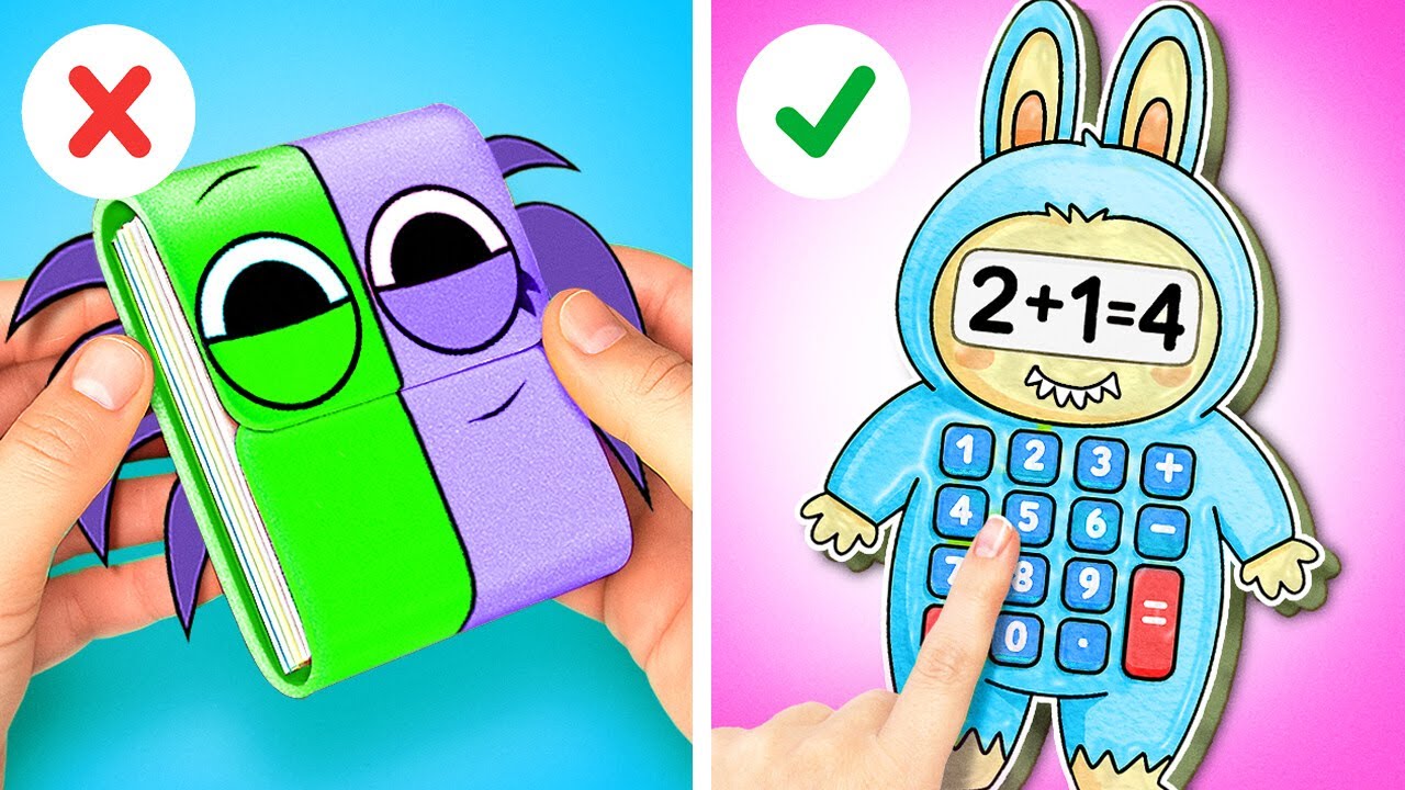 BACK TO SCHOOL WITH SPRUNKI 🚌📚 Crazy DIY Supplies & Fun Crafts! ✂️💖