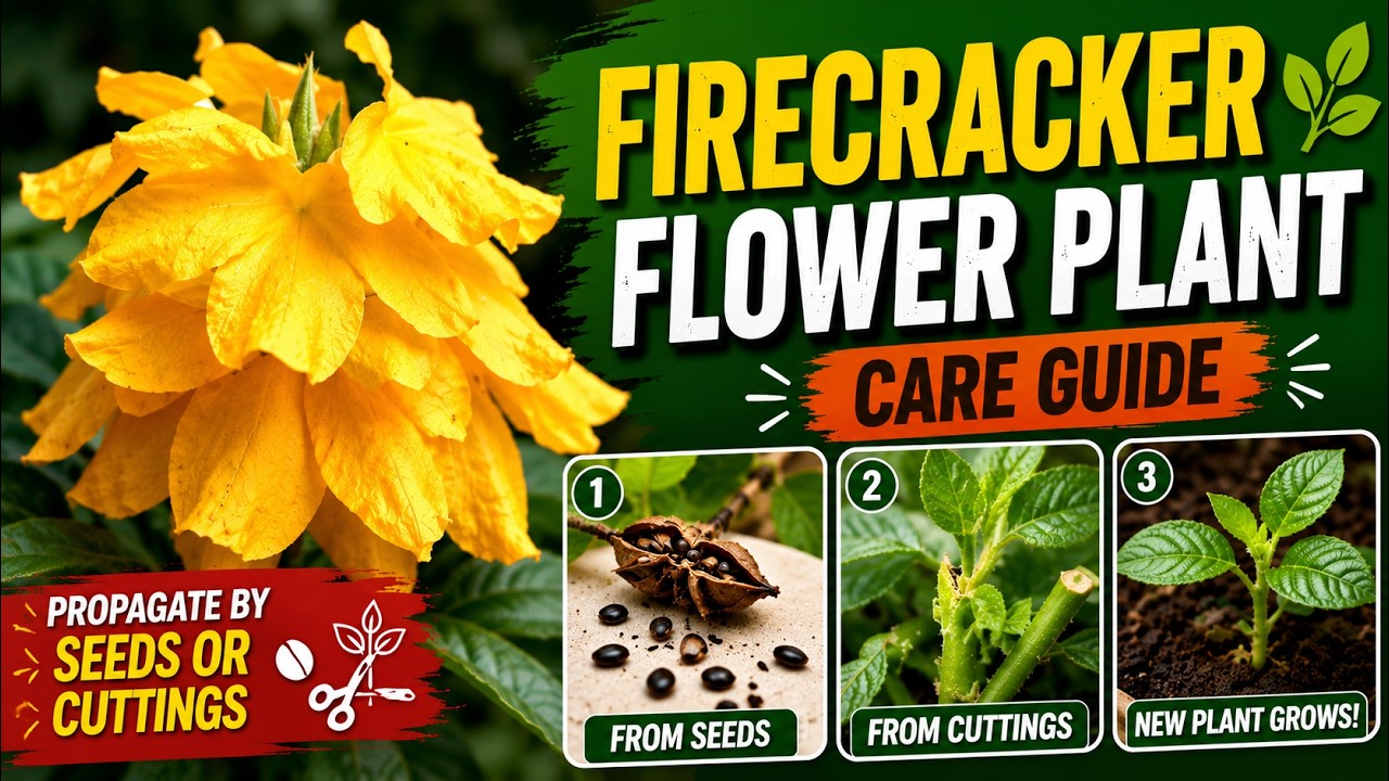Crossandra Firecracker Flower Plant Care & Propagation