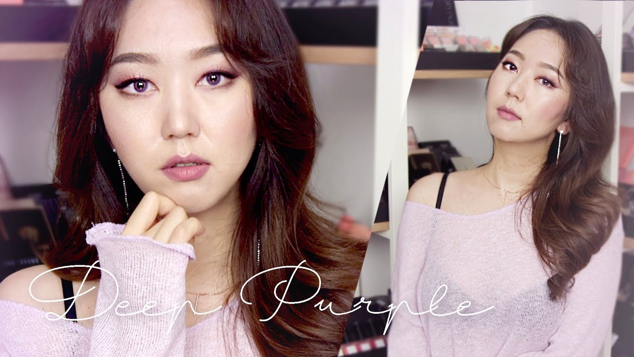 딥퍼플 메이크업ㅣGRWM, 미친텐션, 클리오 크림 광채 쿠션