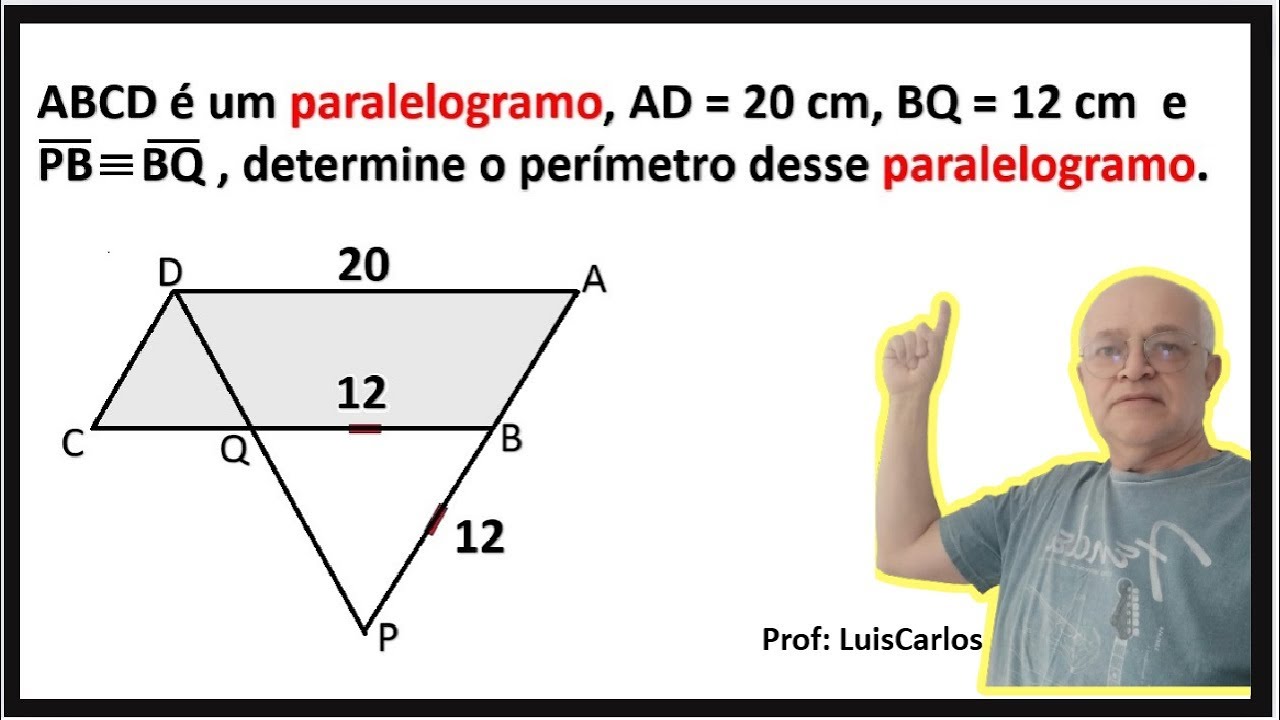 📌 CALCULE O PERÍMETRO DO PARALELOGRAMO 📌
