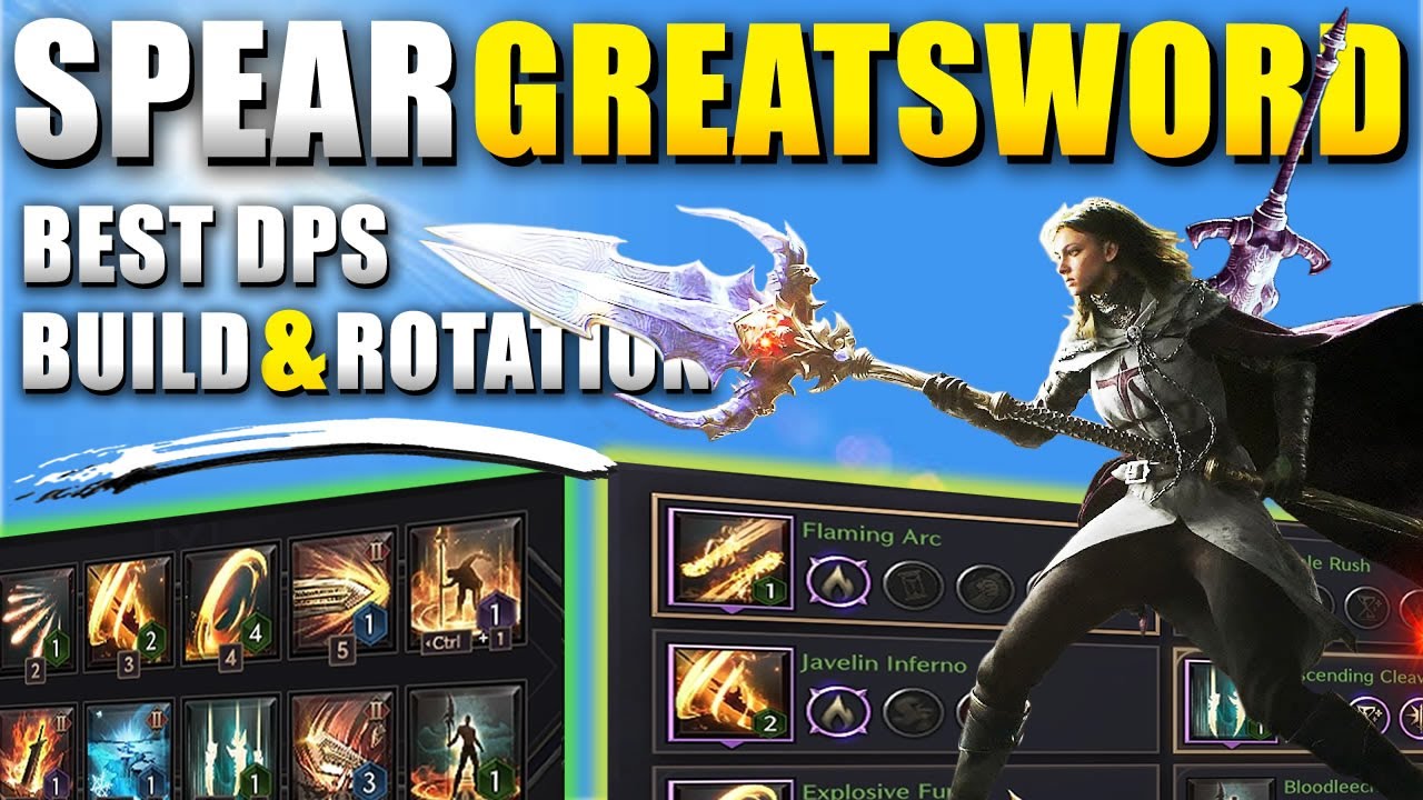 Throne and Liberty Spear Greatsword Build PVP/PVE (Best DPS Rotation Guide)