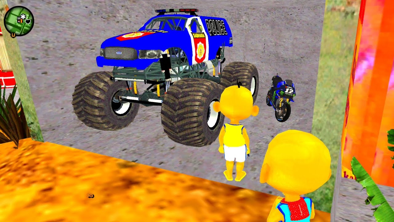Upin dan ipin Polisi Coba Aksi Motor GP & Mobil Polisi Monster Terkeren 😎 Dunia Oyya