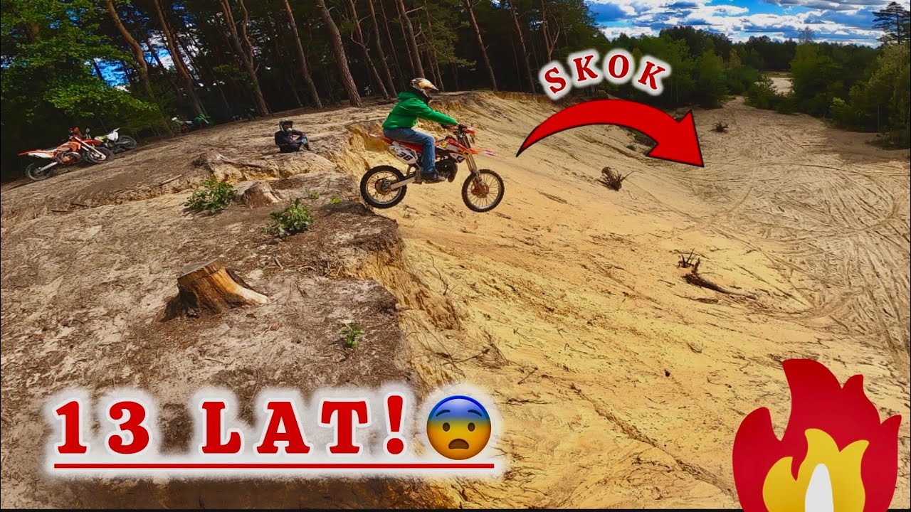 Mają 13 lat i robią takie rzeczy ?! Młode wariaty skaczą ze skarpy na #cr85 #enduro
