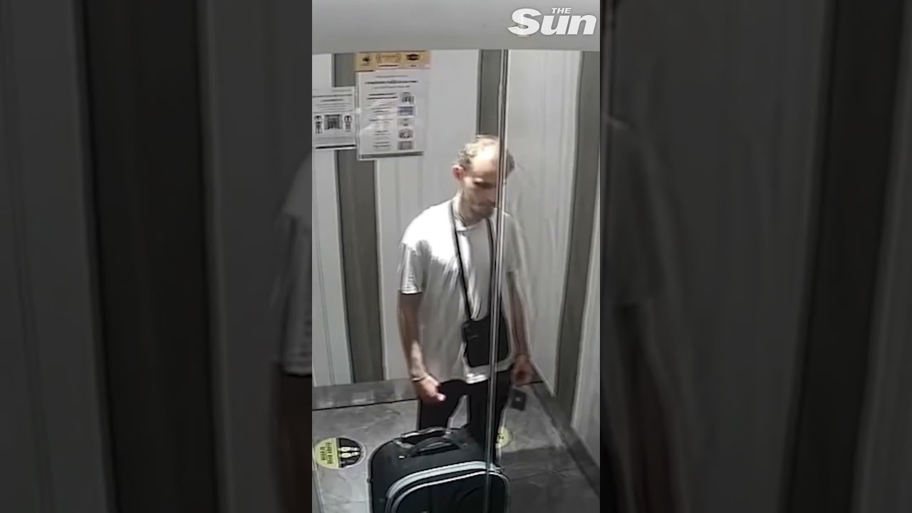 Chilling moment tycoon leaves hotel after 'sawing model her to death' #shorts