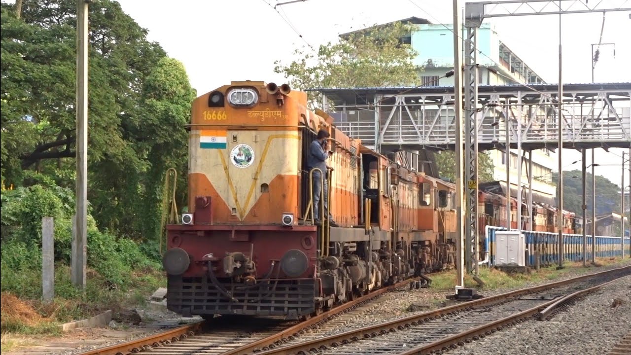 ALCO locomotives entering  Ernakulam Diesel loco shed