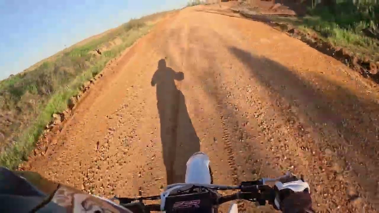 Riding my dirt bike on fresh muddy dirt roads 