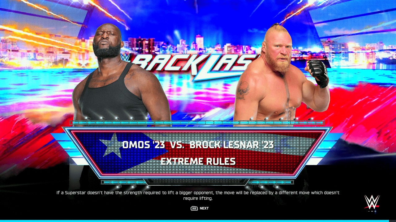 Brock Lesnar vs Omos - Gauntlet Challenge Can The Beast Survive Omos - WWE 2K25