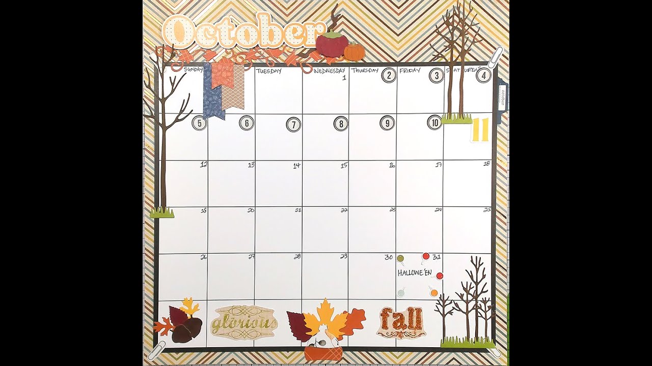 Scrap Your Scraps - October Calendar Page