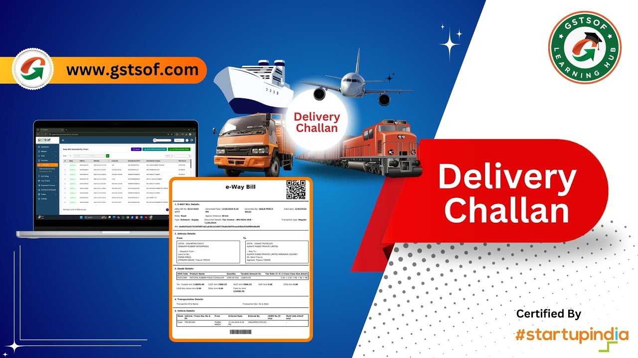 How to create Delivery Challan in GstSof
