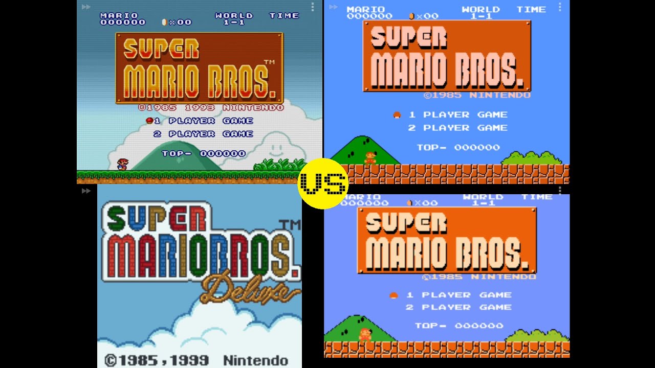 Super Mario Bros. SNES VS NES VS GBC VS GBA | World 1