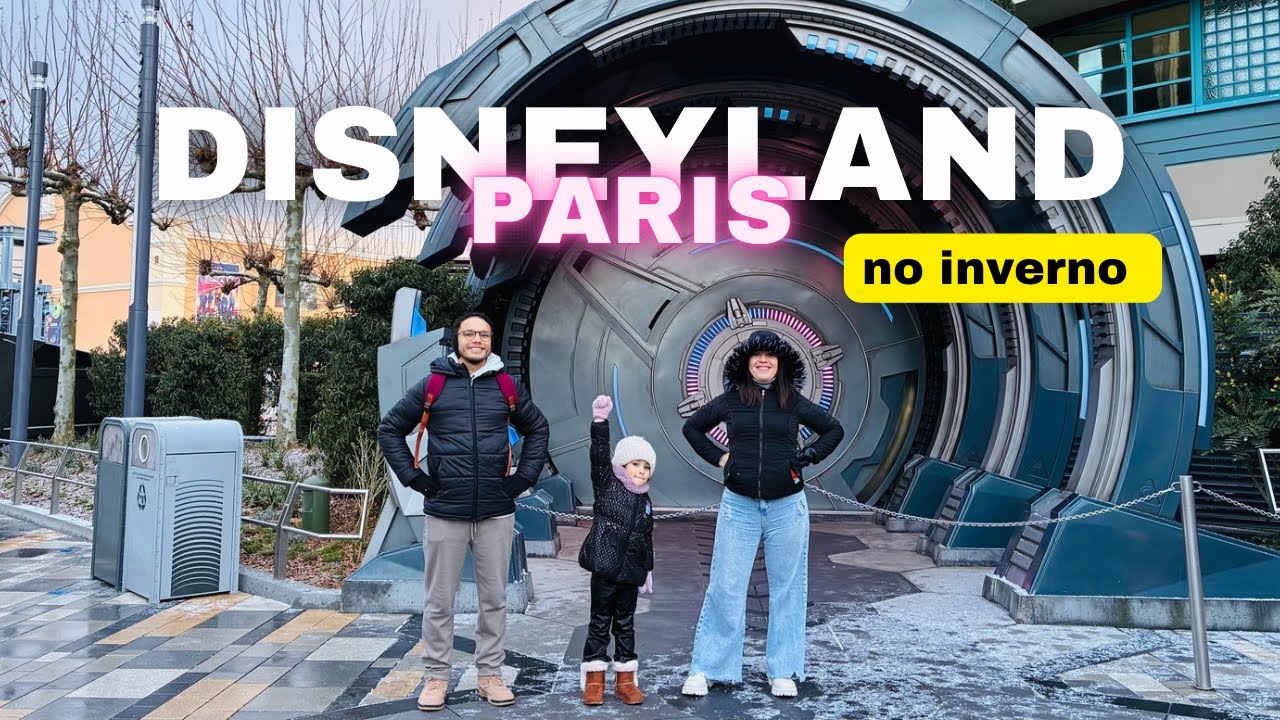 DISNEYLAND PARIS no inverno - 2 parques em um dia com crianças 