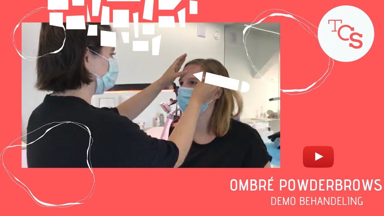 Ombré Powderbrows  - demo on client - permanent make-up treatment