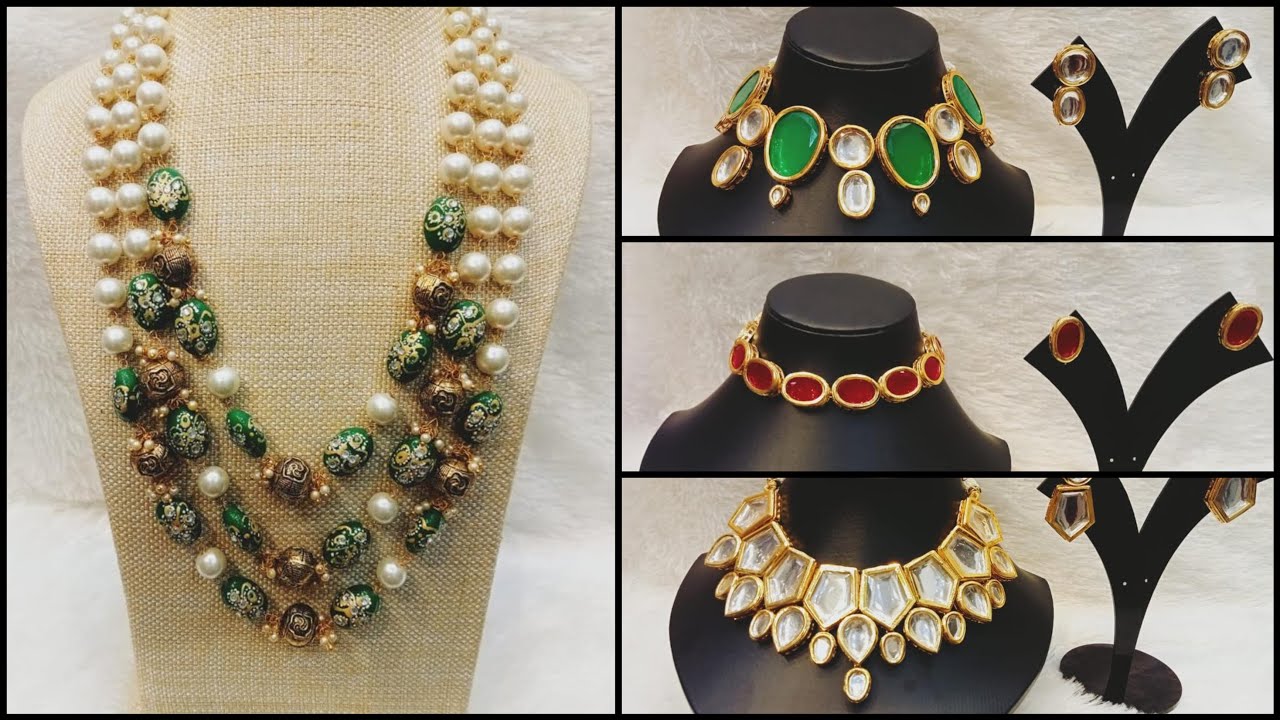 Kundan Jewellery Economic Collection | Pearl Jewellery Wholesale | Pearl Mala | Pratiksha’s Joyeria