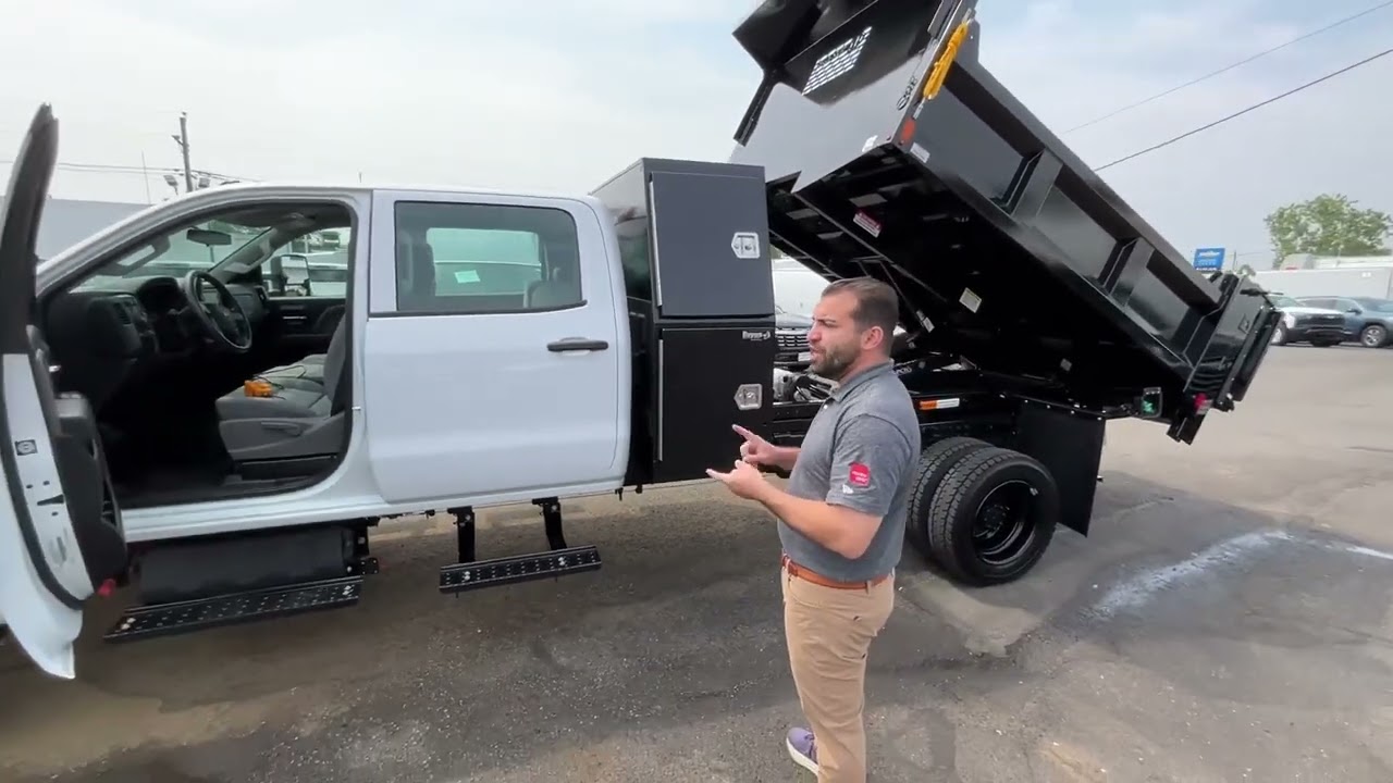 2024 Chevy 6500 diesel Crew cab 4x4 with a Custom dump body.