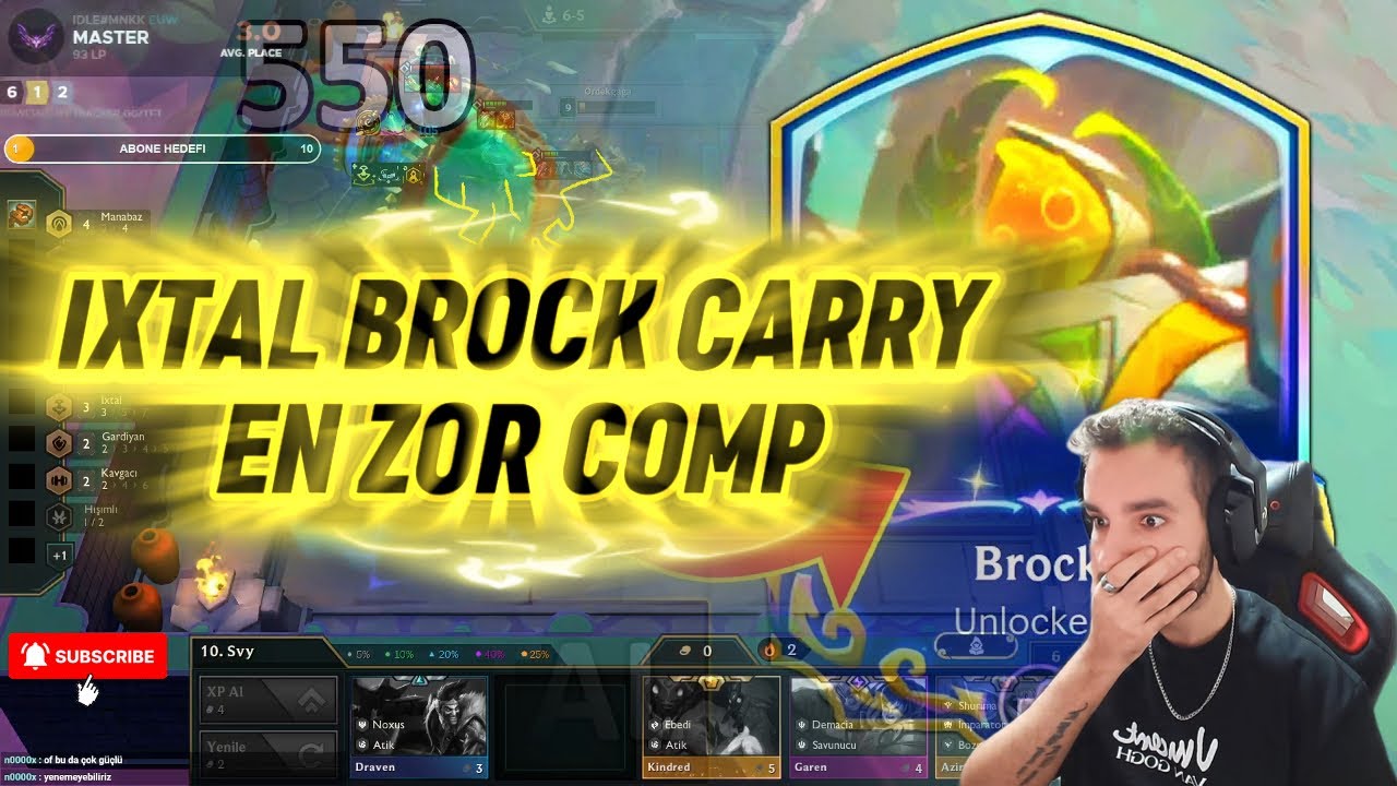 BROCK CARRY GİDİLMESİ EN ZOR COMP TAMAMEN RNG | SET 16 TFT