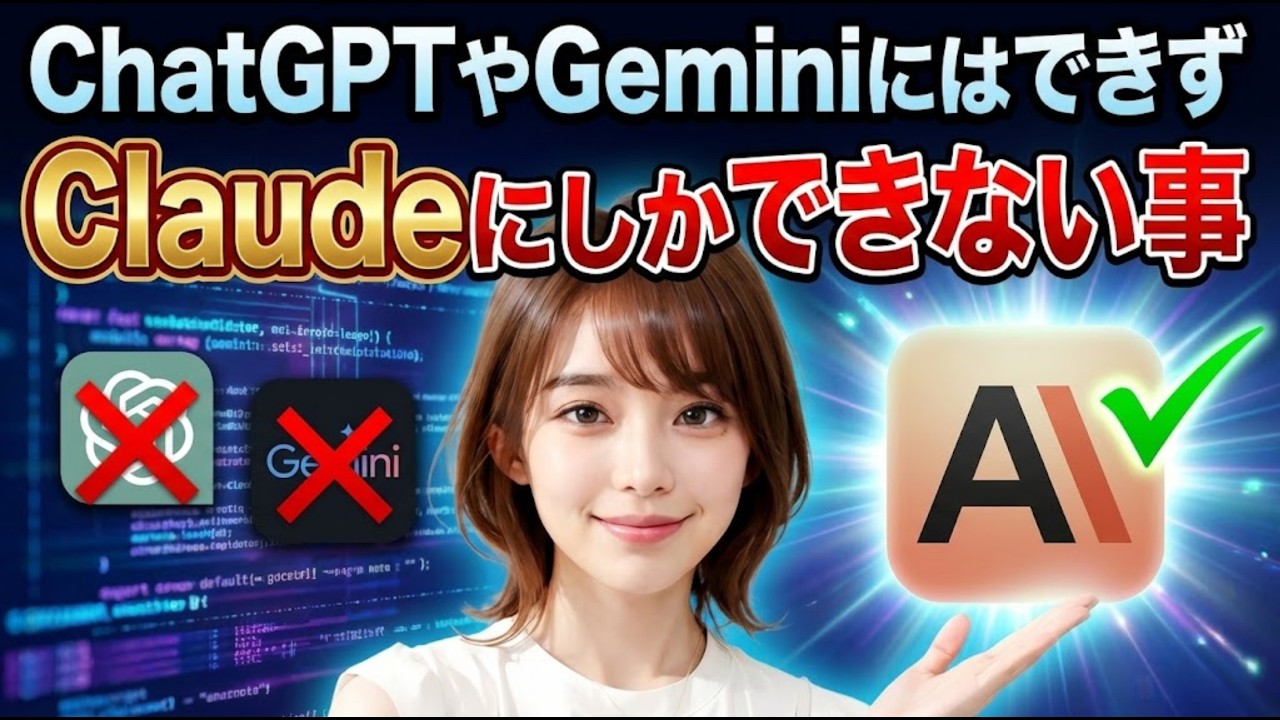 ChatGPTやGeminiにはできずClaudeにしかできない事