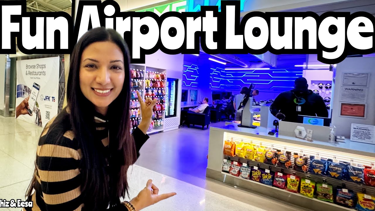 Inside Gameway Lounge at JFK Terminal 8 | Free Access with Priority Pass! #travel #airport