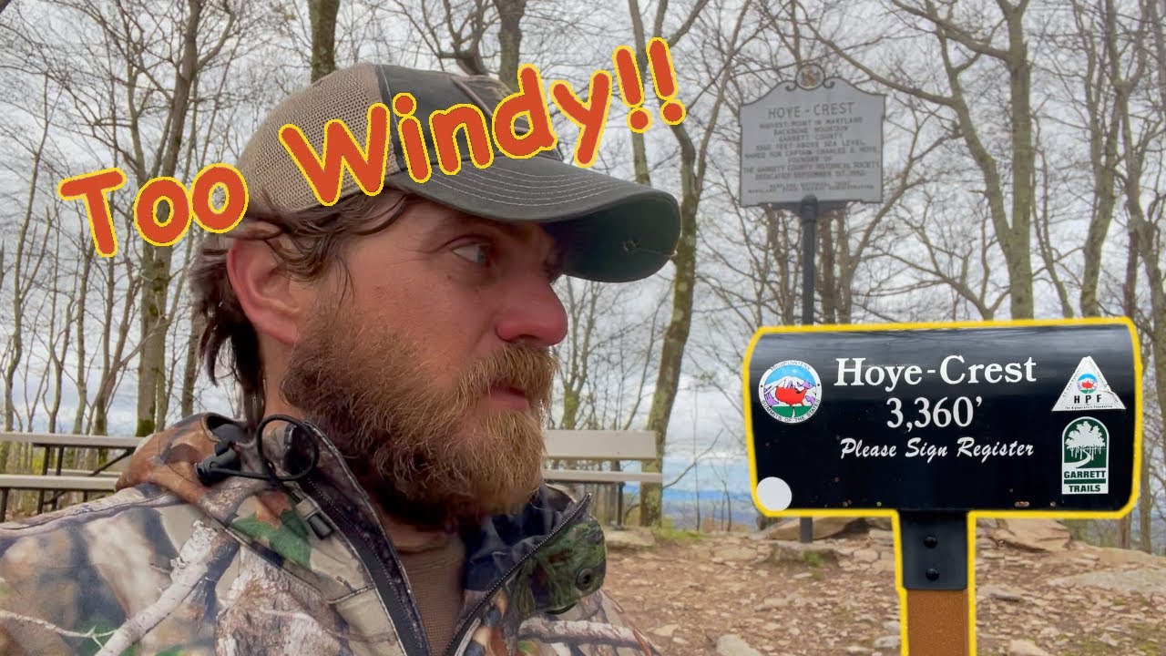 Windy Day at Hoye Crest, Maryland's High Point! | Hiking in Maryland