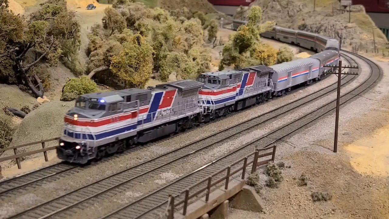 Amtrak GE P32-8BWH Engines At the La Mesa Model Railroad Club