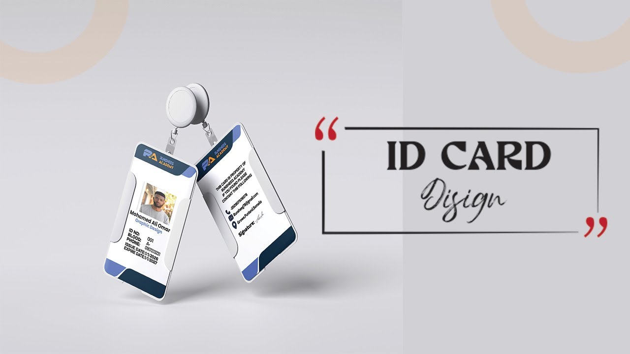 ID CARD DESIGN | SIDA LOO SAMEYO ID CARD DESIGNQAAB FUDUD #design #illustrator #graphicdesign