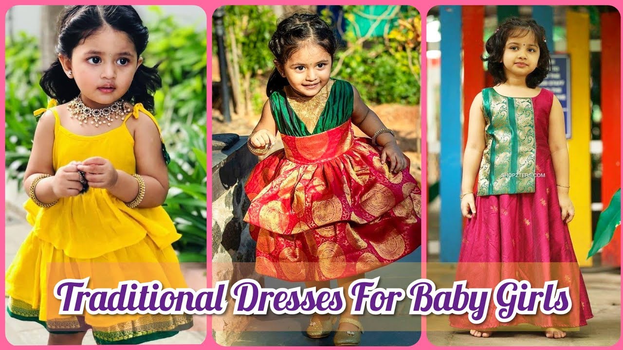 💕Cute Little Girls Traditional Dresses 🌸 Ethnic dress for baby girl 🌸