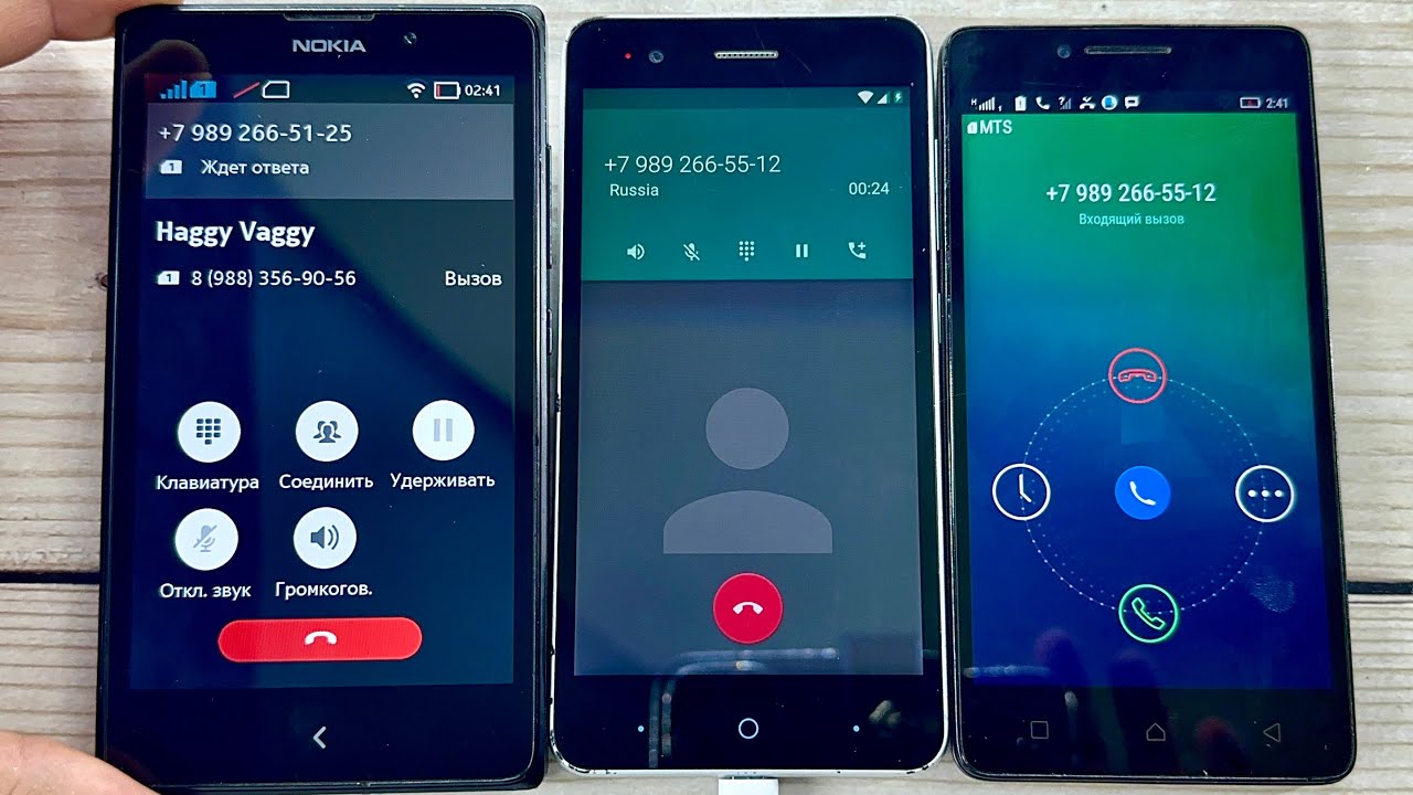 Incoming Calls Nokia RM-1030, ZTE Blade A510, Lenovo  A6010/ Outgoing Calls/ Time, Alarm Calls