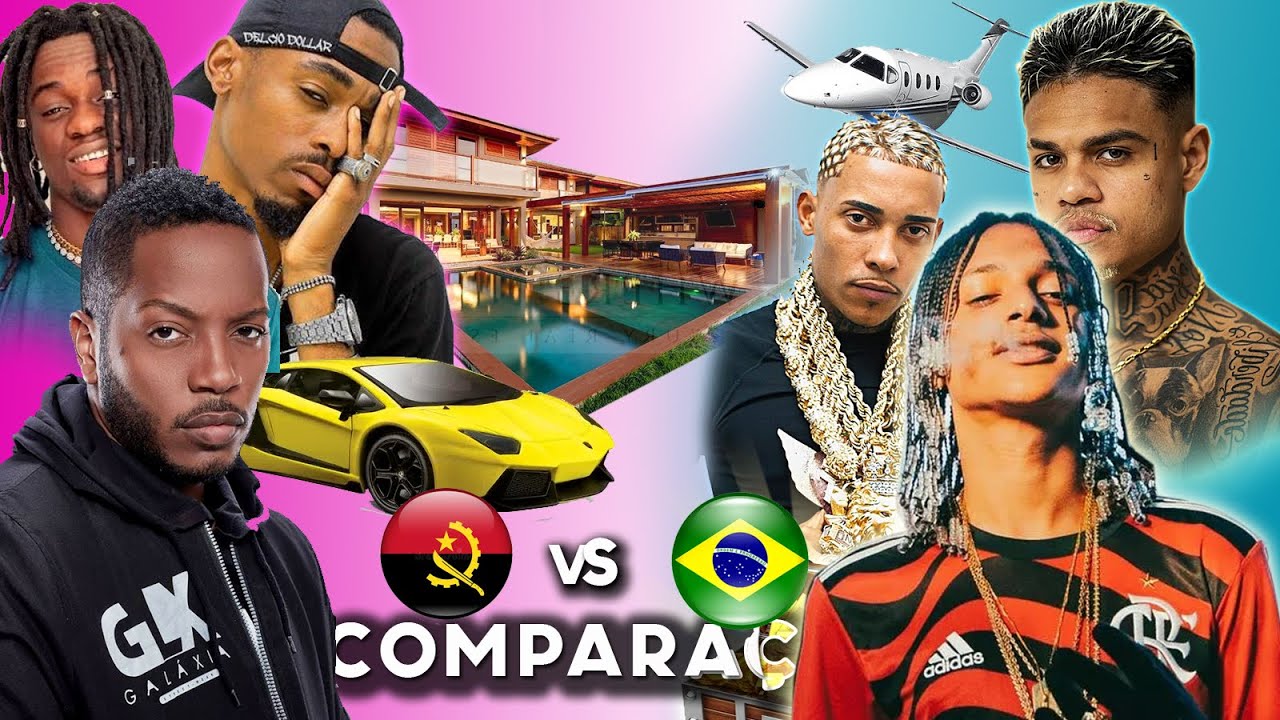 Comparação de rappers, trappers, funkeiros Angola vs Brasil | parte 2