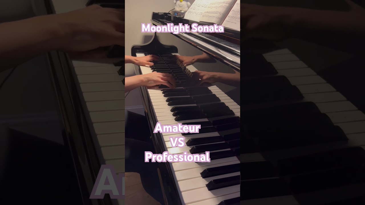 Moonlight sonata amateur professional #piano #beethoven #moonlight #classicalmusic #shorts