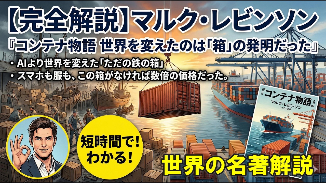 【完全解説】マルク・レビンソン『コンテナ物語 世界を変えたのは「箱」の発明だった』