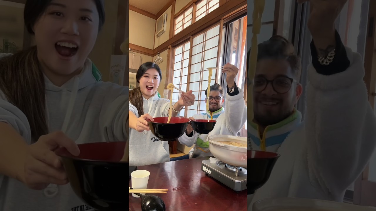 We made Japanese noodles🍜 #short #couple #japan #travel