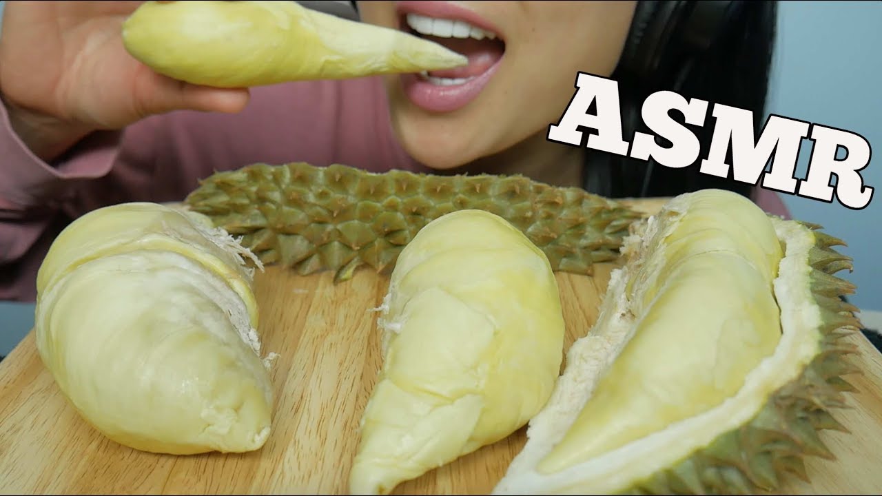 ASMR DURIAN (STICKY EATING SOUNDS) | SAS-ASMR