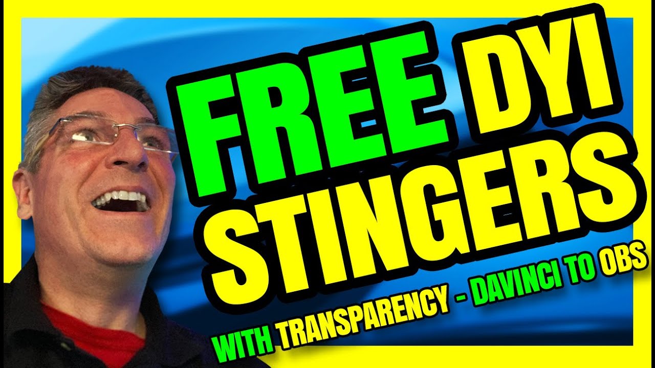 How To Create Custom Stinger Transitions - 100% FREE WITH TRANSPARENCY For OBS Studio