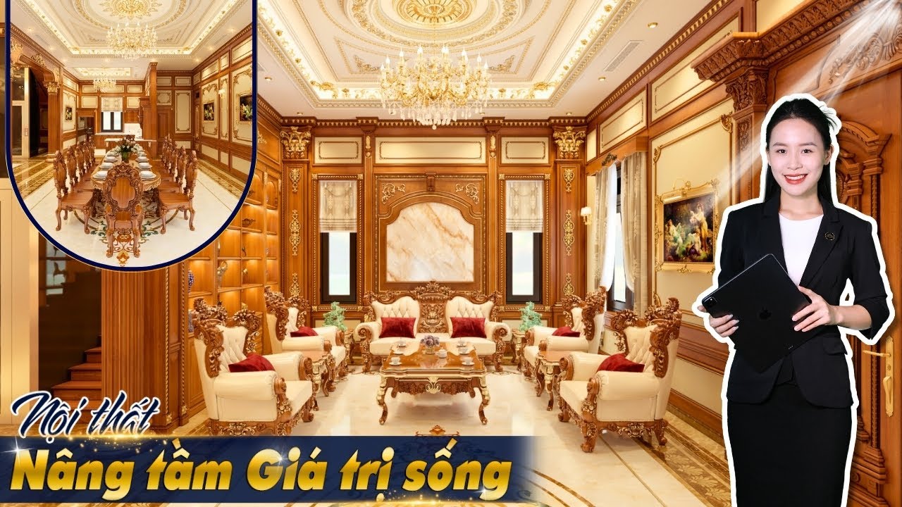 ĐỘC ĐÁO với mẫu Nội Thất Tân Cổ Điển Sang Trọng Đẹp Mãn Nhãn tại Vĩnh Phúc.