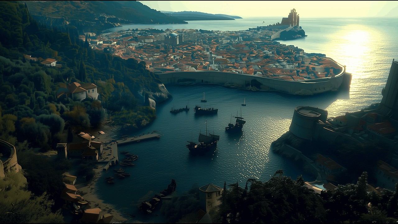 The Exile’s Longing | Watching King’s Landing from the Hills-Dark Medieval Ambient Warm Breeze ASMR