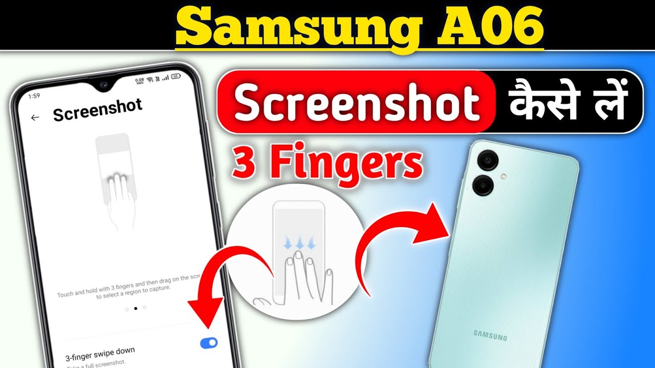How To Take a Screenshot Samsung a06/ Samsung a06 me Screenshot