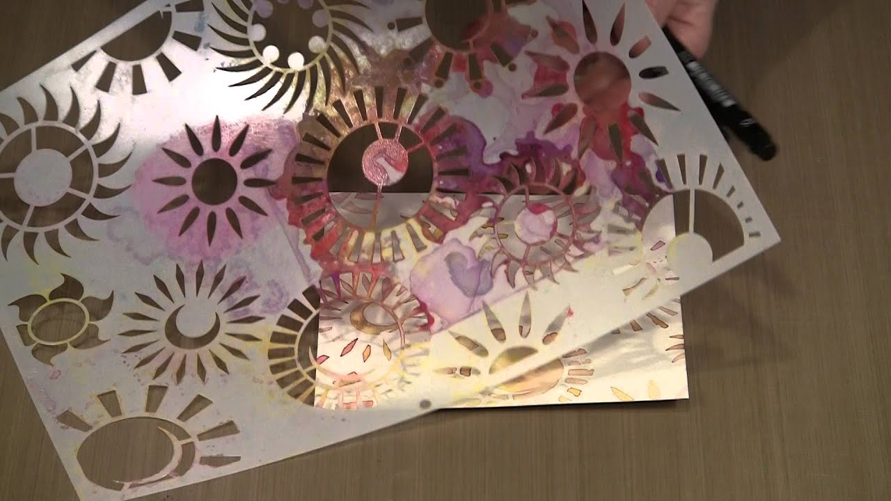 Watercolor Magic: Stencils And The Gel Press Plate by Joggles.com