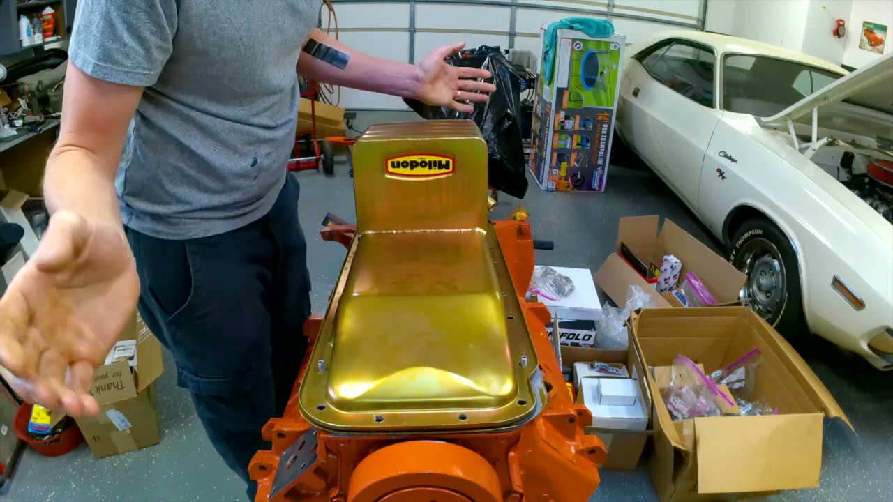 BIg Block Mopar:Truck OIl Pan and Windage Tray Installed!