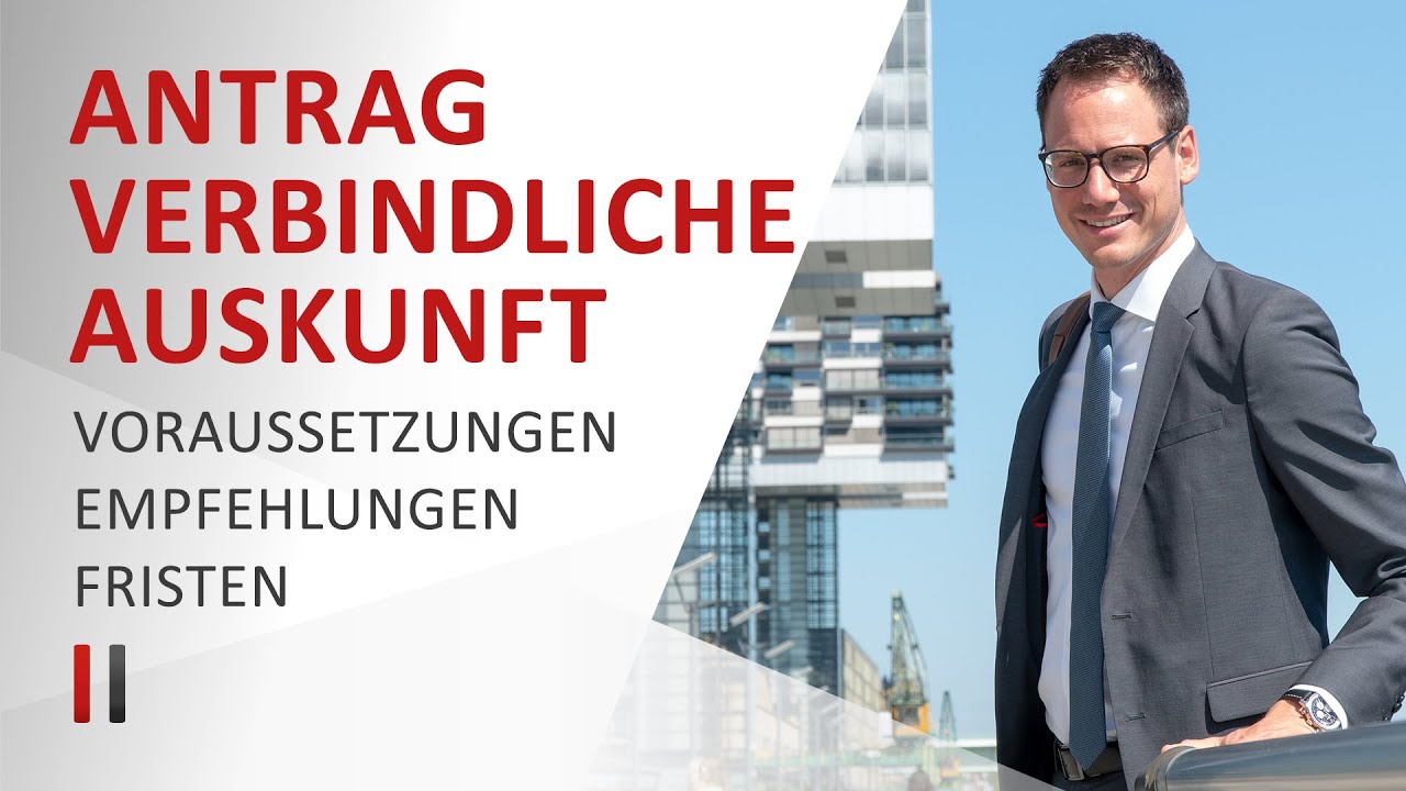 Antrag auf verbindliche Auskunft beim Finanzamt stellen | Steuerberater Christoph Juhn