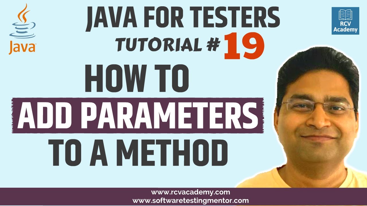 Java for Testers #19 - How to Add Parameters to a Method in Java