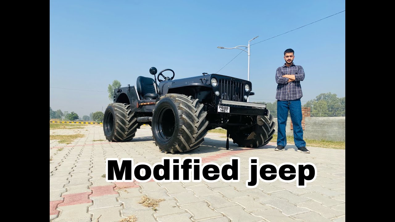 Modified jeep | best sound system | open jeep |monster tyre 19/45/17 | modified club