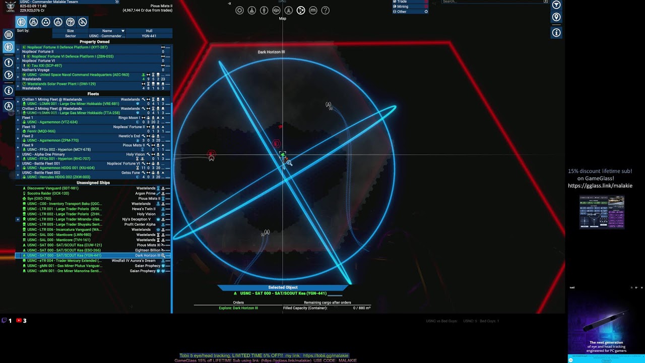 X4: Foundations -  w/ All DLC's + MODs - Using Tobii 5 and Gameglass!