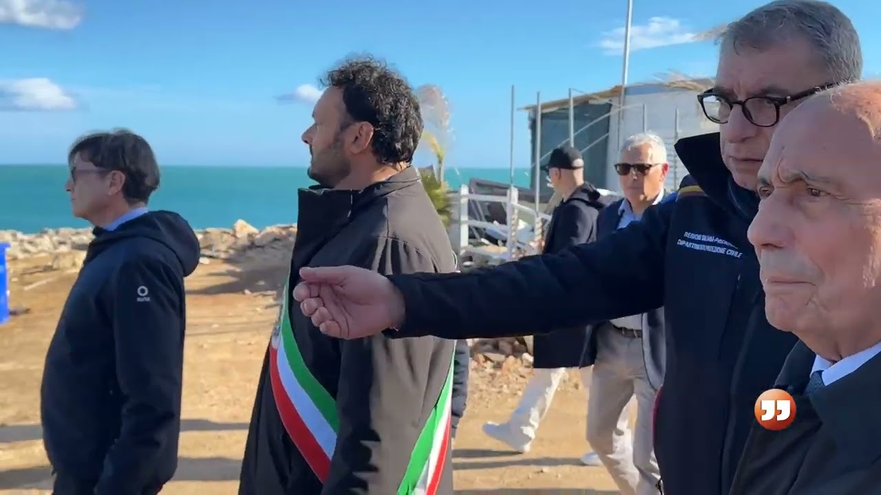 Il sopralluogo di Renato Schifani a Siracusa due settimane dopo il ciclone Harry