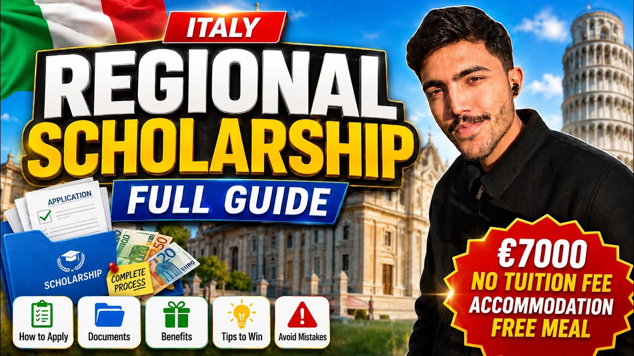 Italy Regional Scholarship 2026&ndash;27 | &euro;7,000, Free Meals, Accommodation & No Tuition Fee