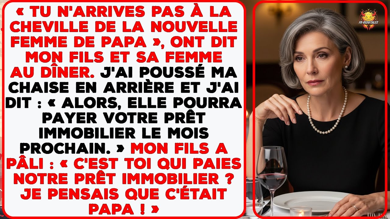 « Tu n'arrives pas à la cheville de la nouvelle femme de papa », ont dit mon fils au dîner.