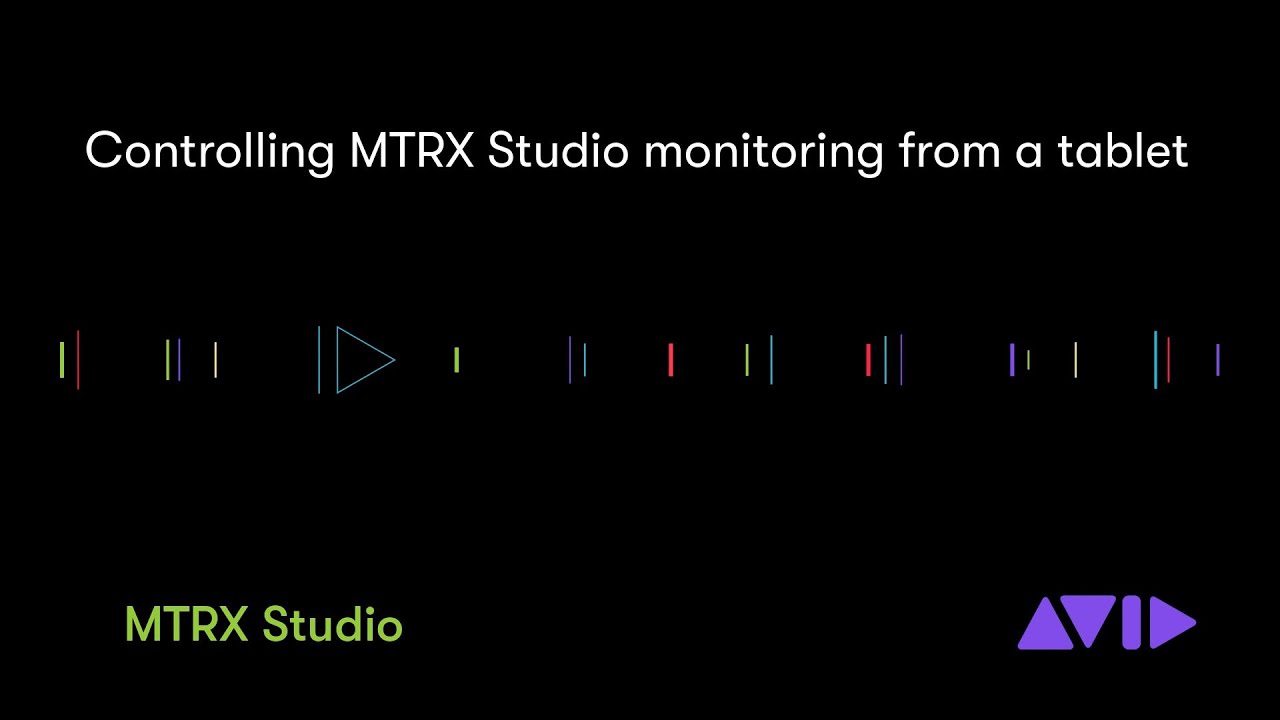 Control Pro Tools | MTRX Studio from a Tablet or Avid Dock