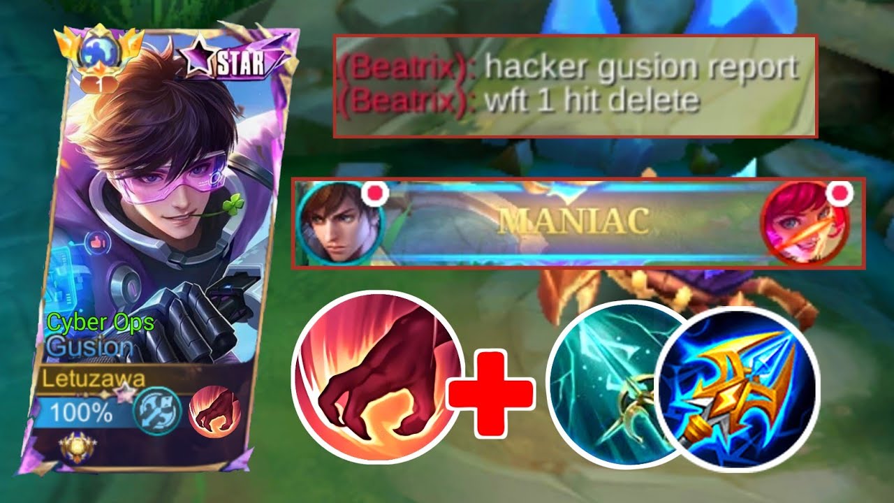 DAMAGE GUSION JUNGLE IN SOLO RANKED GAME!! THIS IS CRAZY