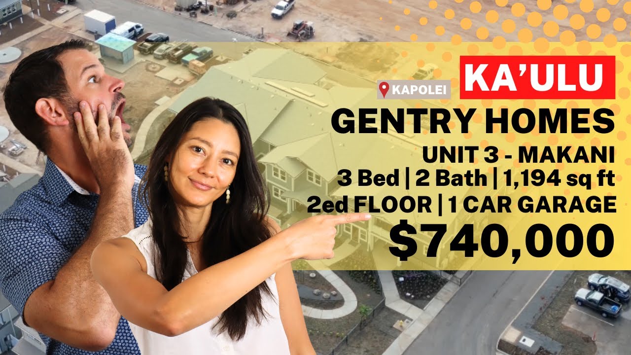 🏠🔍 New Ka'ulu Town Homes For Sale | Tour Ka'ulu Gentry Homes | Unit 3 Floor Plan in Kapolei, Hawaii