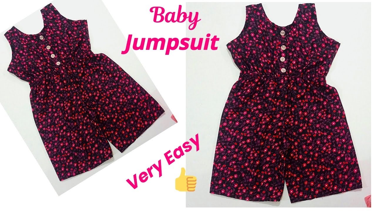 Baby Playsuit / Baby Jumpsuit Cutting and Stitching | DIY Baby Romper